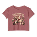 Protein Before Personality — Bunny Graphic Crop Top