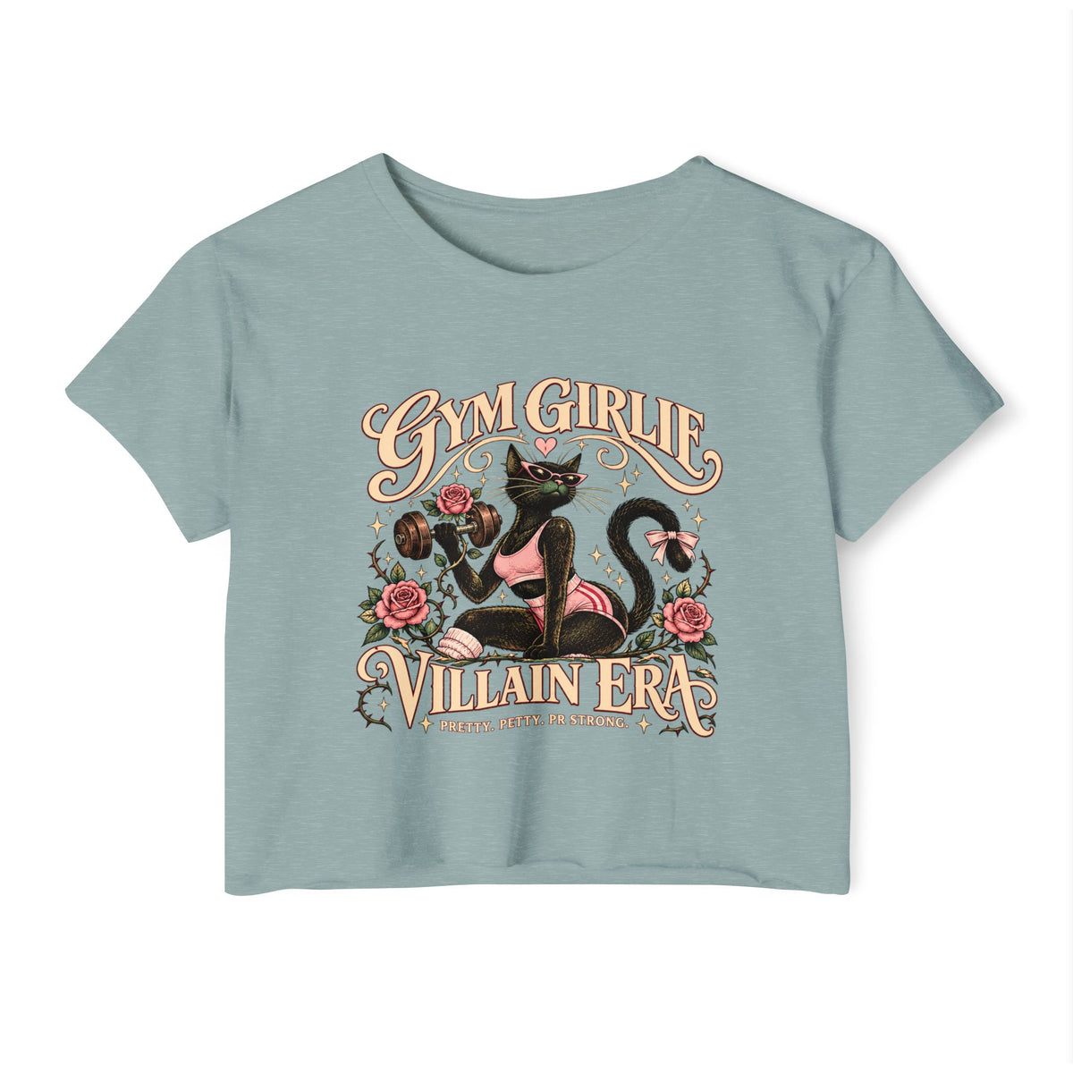 Gym Girlie, Villain Era — Cat Graphic Crop Top