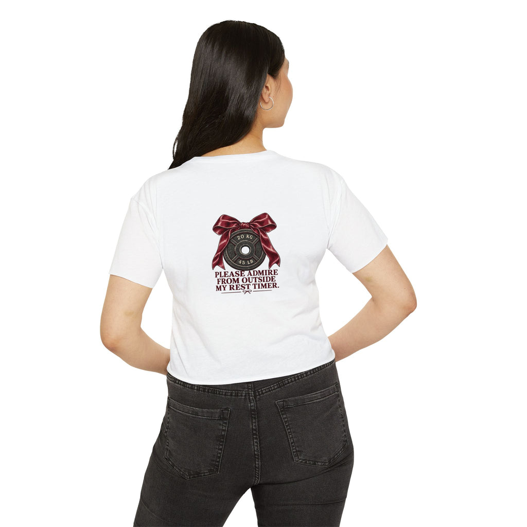 Delicate Looks, Heavy Lifts — Two-Sided Swan Crop Top