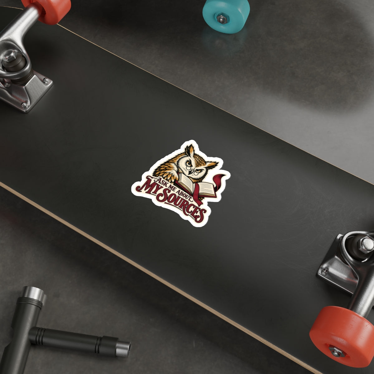 Ask Me About My Sources — Owl Sticker