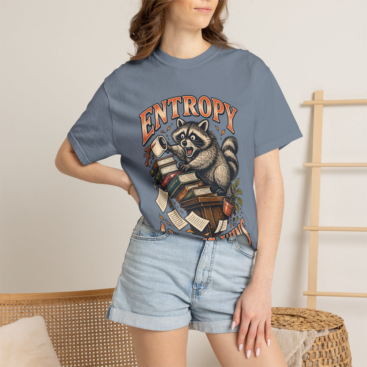 Entropy Always Wins — Raccoon Graphic Tee