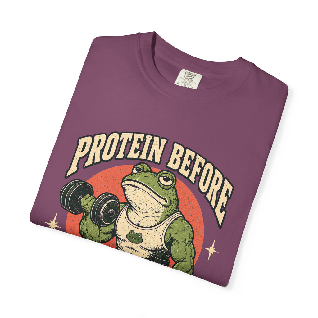 Protein Before Personality — Frog Graphic Tee