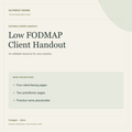 Low FODMAP Client Handout — editable digital resource from Nutrient Dense